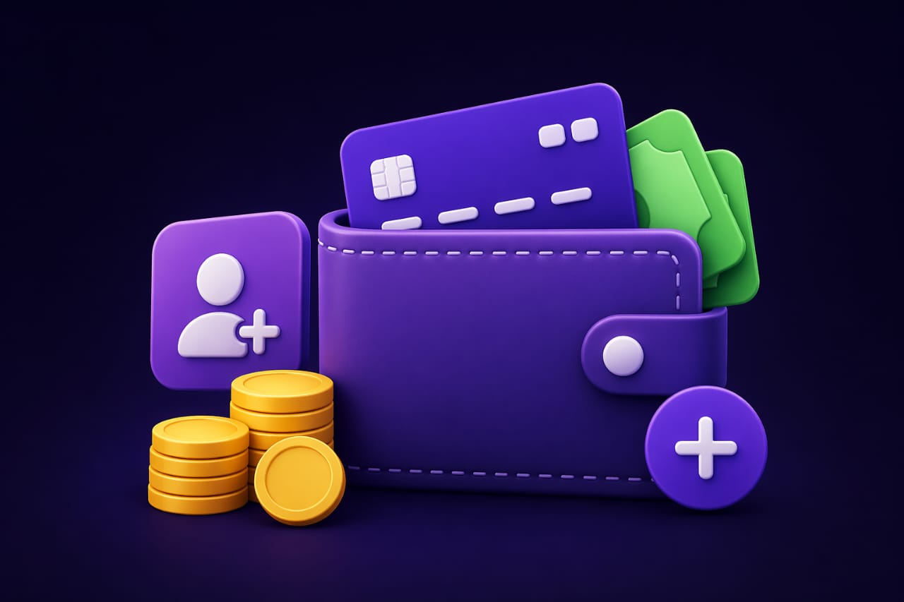 Image: Sign up and add balance step